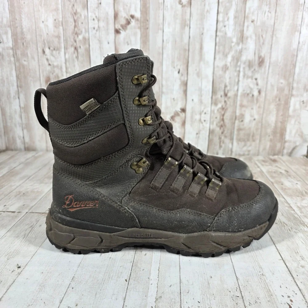 Danner Vital 8 Brown Waterproof Hunting Boots Mens 9.5 EE Wide 41550
